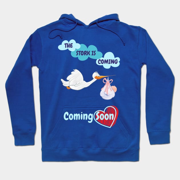 Coming Soon - Women Pregnancy Announcement Hoodie by Marko Pasha